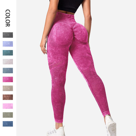 Hollow Design Seamless Leggings High Waist Hip Lifting Running Sports Fitness Yoga Pants Fashion Womens Clothing - GBAStar